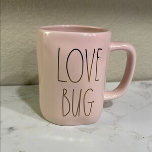 Rae Dunn Pink Ceramic Mugs with Minimalist Text